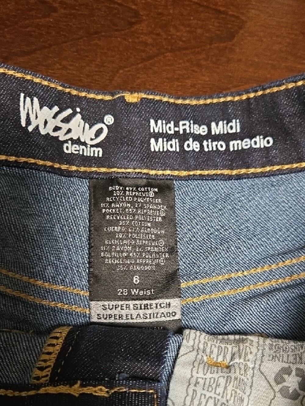 Mossimo Supply Co. Dark Indigo Cuffed Denim Shorts - Picture 3 of 4
